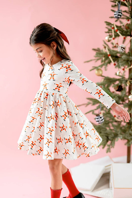 Ollie Jay - Gwendolyn Dress in Santa Angels | Pocket Twirl Dress: 18/24m