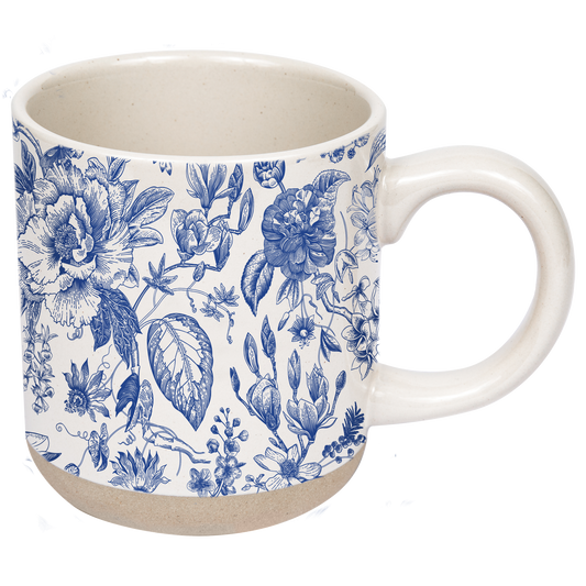 Sweet Water Decor - Blue Delft Stoneware Coffee Mug - Spring Home Decor