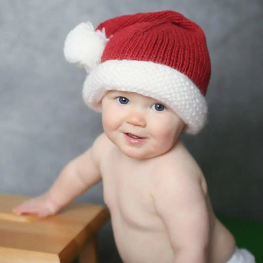 Santa Beanie Hat: 6-24 months