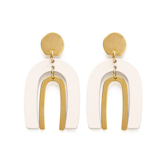 Amano Studio - Arches Earrings: Ivory