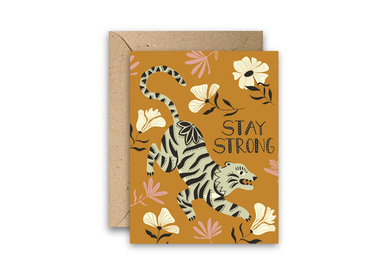 Amicreative - Stay Strong Panther Greeting Card: Single