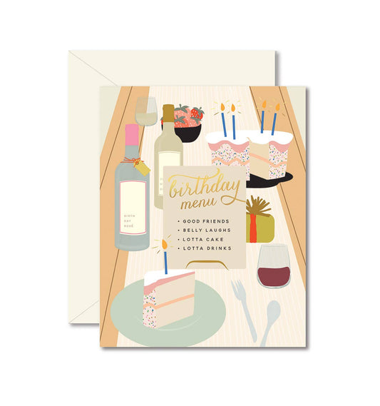 Ginger P. Designs - Birthday Tablescape Greeting Card