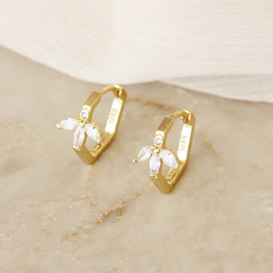 MAIVE - Hexagon Marquise Hoops