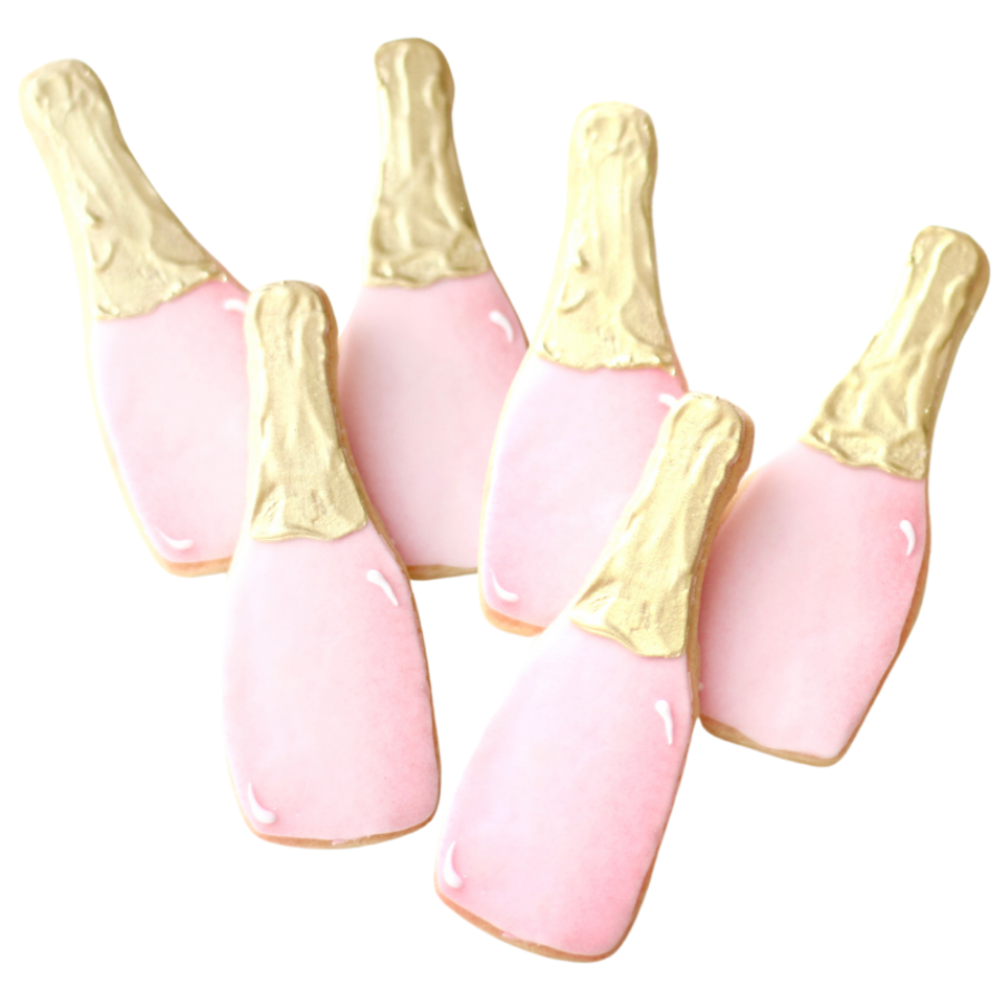 Sweet Sanctions LLC - Champagne Bottle Cookies: Mint Green