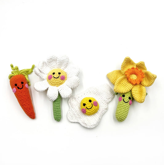 Pebble - Spring Daffodil Flower Rattle