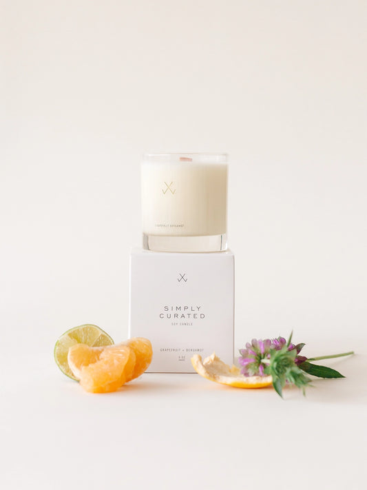 Simply Curated - Grapefruit + Bergamot - 9 oz Soy Candle