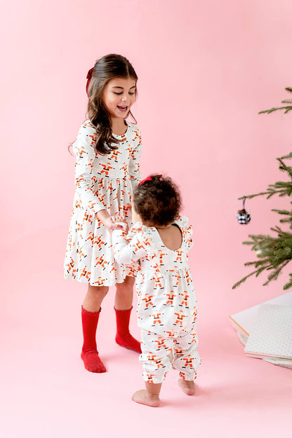 Ollie Jay - Mabel Romper in Santa Angels | Baby Bubble: 12/18m