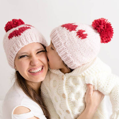 Huggalugs - Sweetheart Knit Beanie Hat SALE: L (2-6 years)