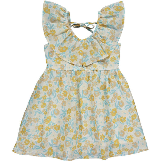 Vignette - Harper Dress in Gold Meadow: 12-18m