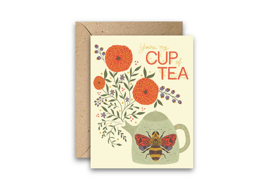 Amicreative - My Cup of Tea - Love and Anniversary Greeting Card: Single