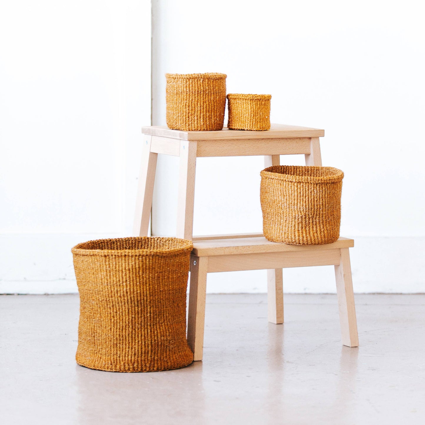 Amsha - Storage Plant Basket: Ochre: XXS