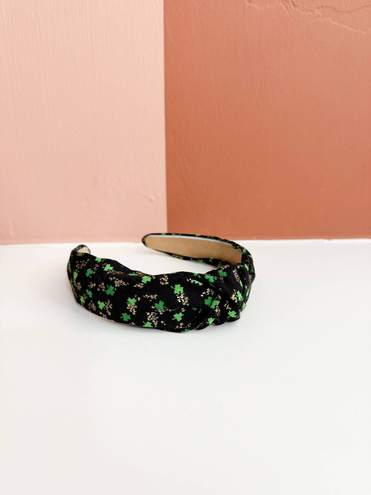 Little Sunshines Bow & Co - St Patricks Day Topknot Headbands : Metallic Clover