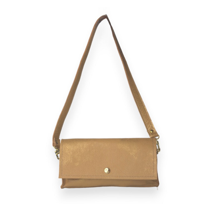 Beaudin Wholesale - Madison Shoulder Bag In Bronze Leather: Stone