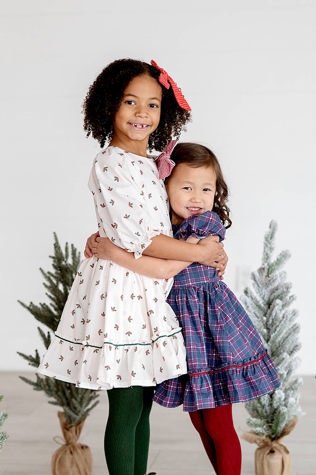 Ollie Jay - Kiki Dress in Holly Berry | Poplin Cotton Dress: 12/18m