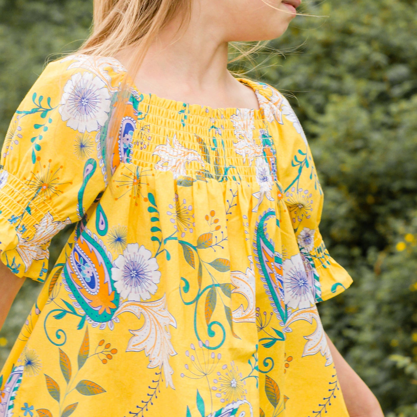 Beet World - Olivia Dress - Sunshine Paisley: 2-3 Y