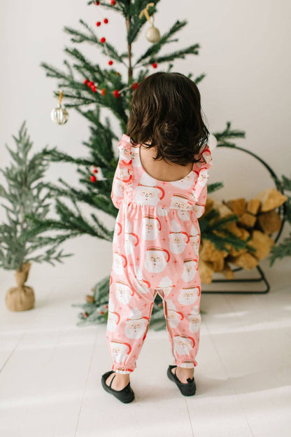 Ollie Jay - Mabel Romper in Santa Cocoa | Baby Christmas Clothing: 3/6m