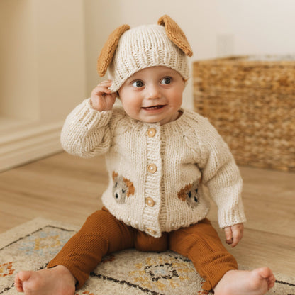 Huggalugs - Puppy Cardigan Sweater Baby & Toddler: 6-12 months