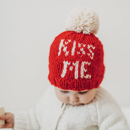 Huggalugs - Kiss Me Valentine Knit Beanie Hat SALE: S (0-6 months)