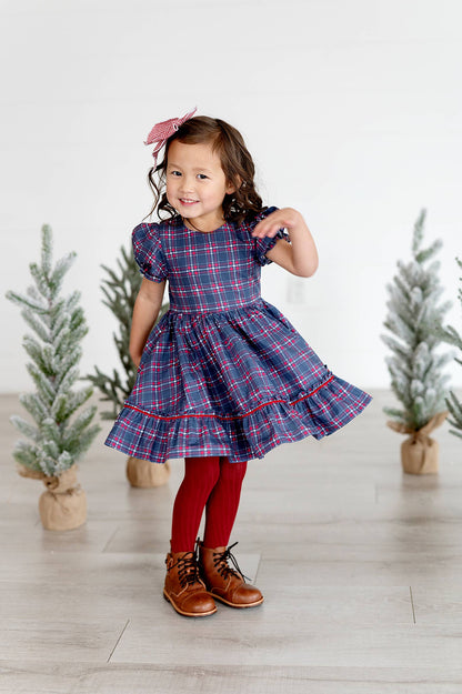 Ollie Jay - Aura Dress in Holiday Plaid | Poplin Cotton Dress: 8