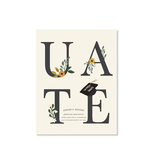 Ginger P. Designs - Grad Floral Greeting Card