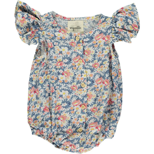 Vignette - Cammi Bubble in Blue Floral: 3-6m
