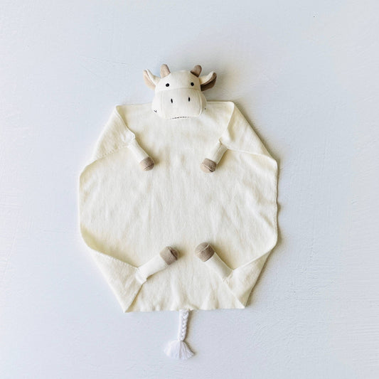Viverano Organics - Cow- Organic Baby Lovey Security Blanket Cuddle Cloth