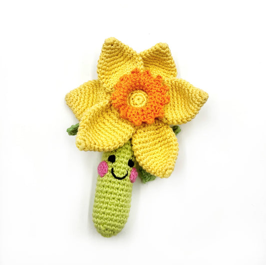Pebble - Spring Daffodil Flower Rattle
