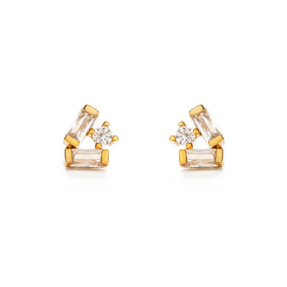 Amano Studio - Baguette Crystal Cluster Stud Earrings
