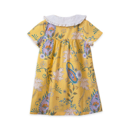 Beet World - Fae Dress - Sunshine Paisley: 2-3 Y