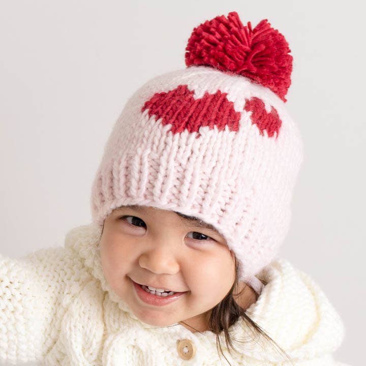 Huggalugs - Sweetheart Knit Beanie Hat SALE: L (2-6 years)