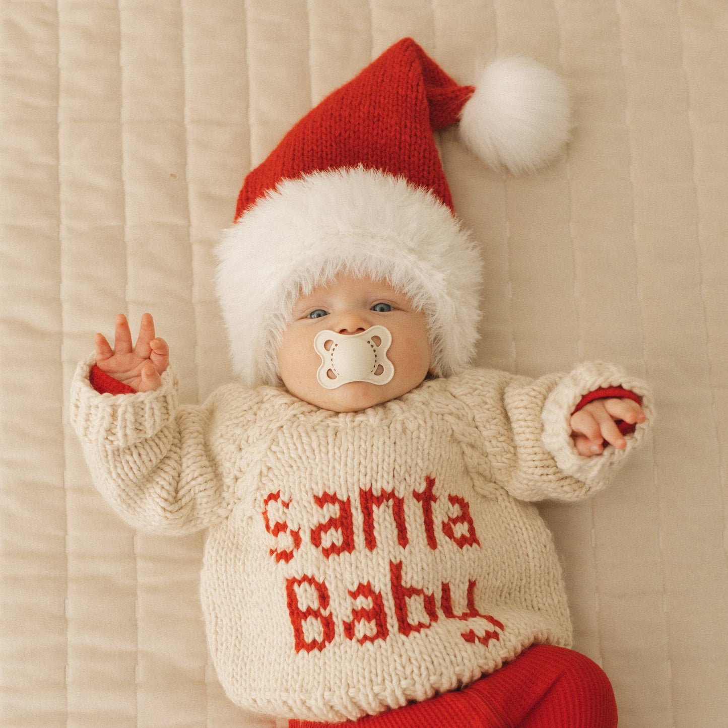 Huggalugs - Santa Baby Crew Neck Sweater Baby & Toddler: 6-12 months