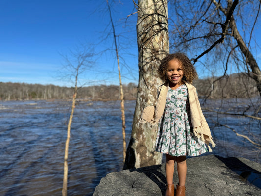 Vignette - Indigo Dress in Green Floral: 2