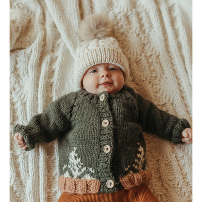 Huggalugs - Forest Loden Cardigan Sweater Baby & Toddler: 6-12 months