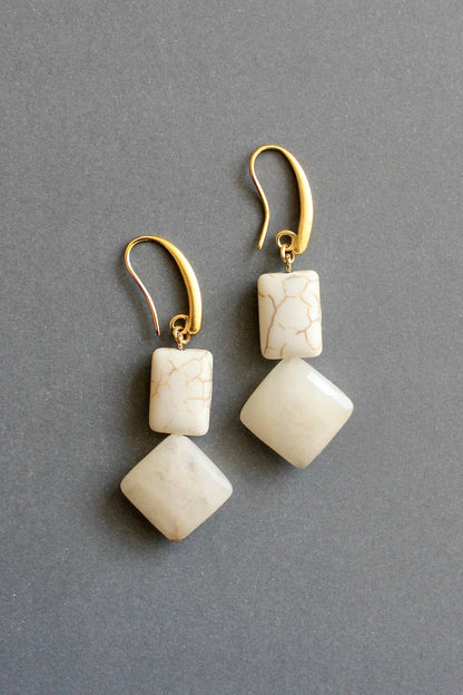 David Aubrey Jewelry - ISLE13 White and cream earrings