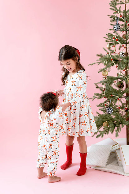 Ollie Jay - Mabel Romper in Santa Angels | Baby Bubble: 12/18m