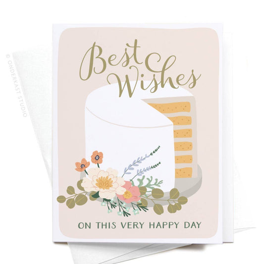 Onderkast Studio - Best Wishes Cake Greeting Card