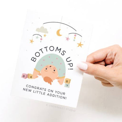 Onderkast Studio - Bottoms Up Baby Greeting Card