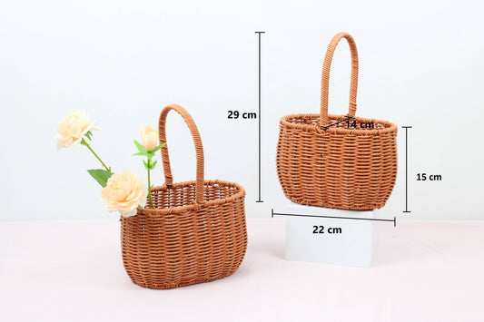 Elegant Design Supply - Cute Small Flower Straw basket