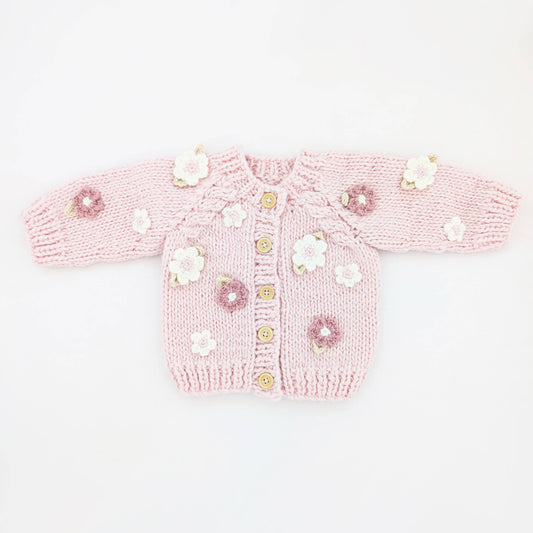 Huggalugs - Flower Cardigan Sweater Baby & Toddler: 6-12 months