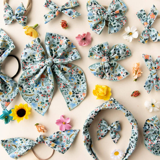 Modern Piggy - Secret Garden | Hand-tied Bow: Nylon Headband