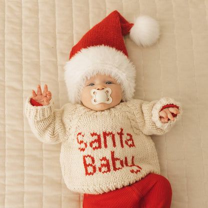 Huggalugs - Santa Baby Crew Neck Sweater Baby & Toddler: 12-18 months