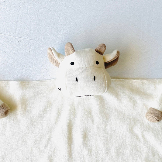 Viverano Organics - Cow- Organic Baby Lovey Security Blanket Cuddle Cloth