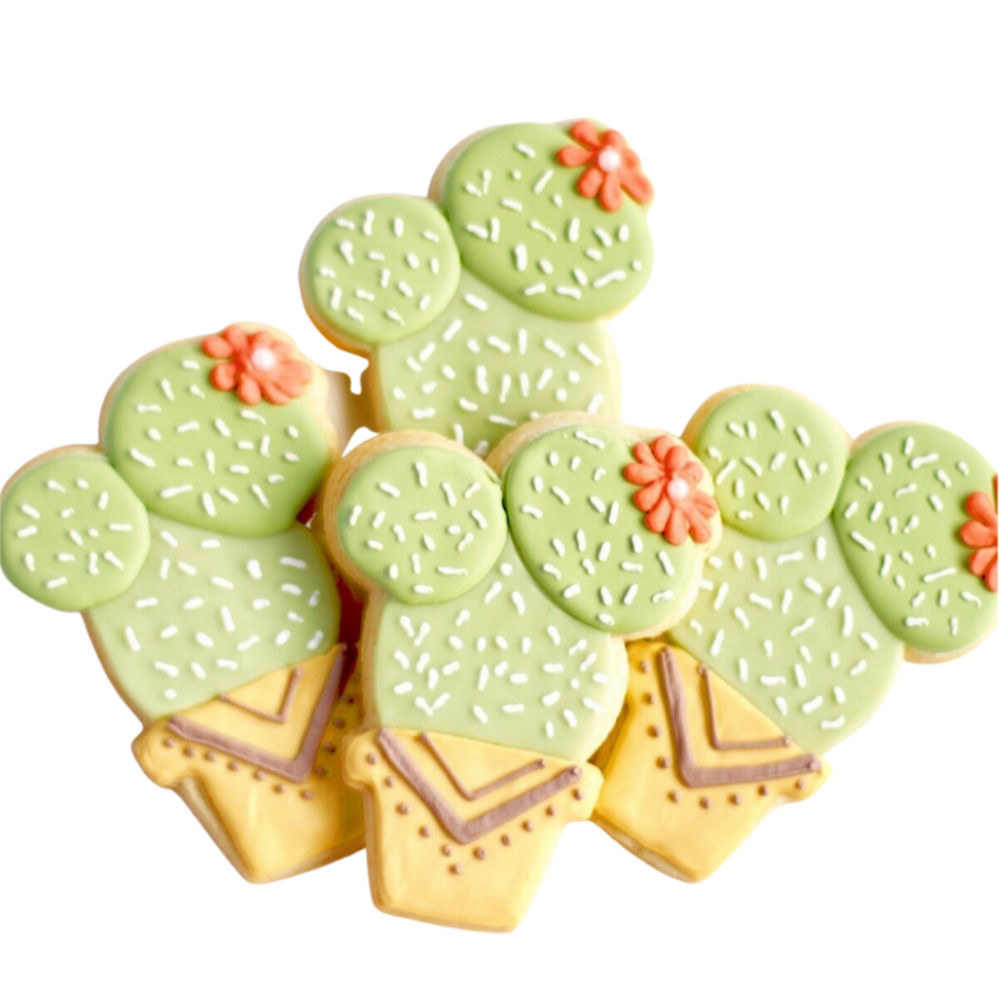 Sweet Sanctions LLC - Potted Cactus Cookie Set: Long