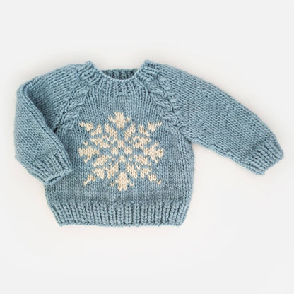 Huggalugs - Snowflake Surf Blue Crew Neck Sweater for Baby & Toddler: 18-24 months