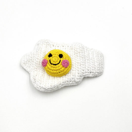 Pebble - Pretend Play Food Rattle - Fried Egg