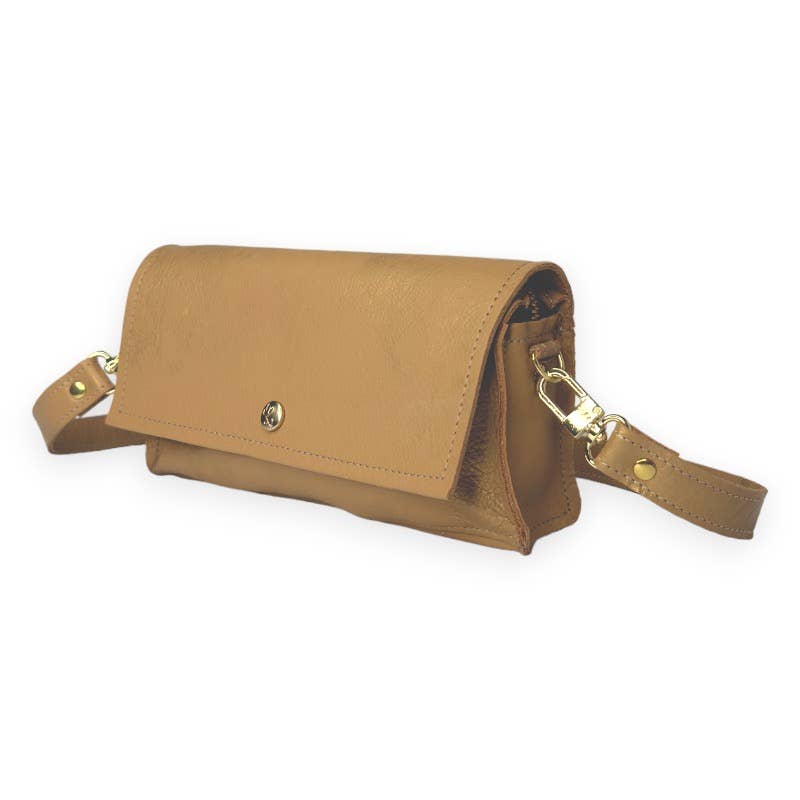 Beaudin Wholesale - Madison Shoulder Bag In Bronze Leather: Stone