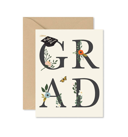Ginger P. Designs - Grad Floral Greeting Card