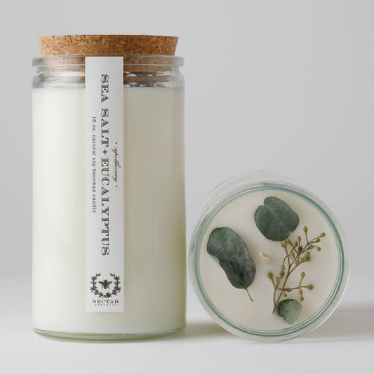 Nectar Republic - Sea Salt + Eucalyptus : Apothecary Candle