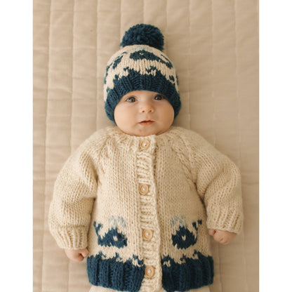 Huggalugs - Whale Cardigan Sweater for Baby & Toddler: 6-12 months