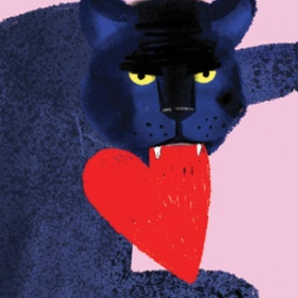 Carolyn Suzuki - BIG CAT LOVE - Love Card